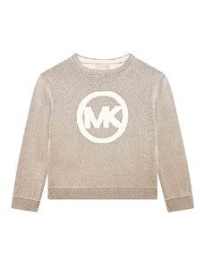 Детски пуловер Michael Kors в златисто от лека материя