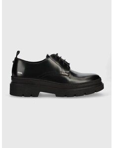 Кожени половинки обувки Karl Lagerfeld Bureau Ii в черно
