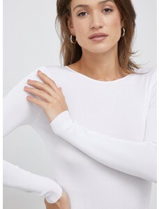 Пуловер Calvin Klein дамски в бяло от лека материя