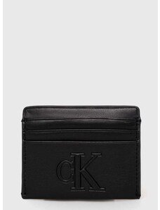Калъф за карти Calvin Klein Jeans дамски в черно