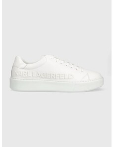 Кожени маратонки Karl Lagerfeld Kl52225 Maxi Kup в бяло