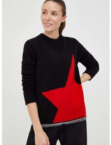 Вълнен пуловер Newland дамски в черно