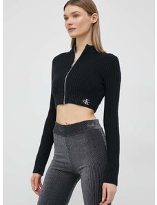 Памучна жилетка Calvin Klein Jeans в черно