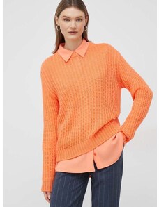 Пуловер с вълна Joop! дамски в оранжево от лека материя