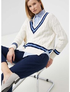 Памучен пуловер Polo Ralph Lauren дамски в бежово 211891676