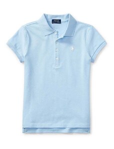Детска тениска с яка Polo Ralph Lauren в синьо с изчистен дизайн
