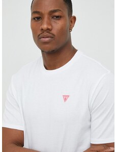 Памучна тениска Guess в бяло с апликация F3GI00 K8HM0