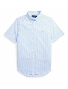 Детска памучна риза Polo Ralph Lauren В синьо