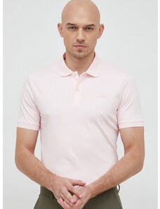 Памучна тениска с яка Calvin Klein в розово с изчистен дизайн K10K111657