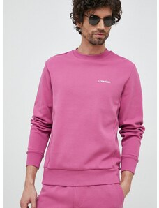 Суичър Calvin Klein в лилаво с изчистен дизайн