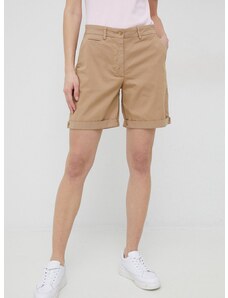 Къс панталон Tommy Hilfiger в бежово с изчистен дизайн със стандартна талия