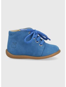 Детски половинки обувки от велур Pom D'api в синьо