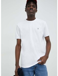 Памучна тениска Les Deux в бяло с изчистен дизайн