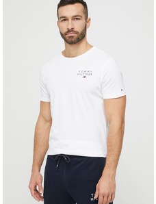 Памучна тениска Tommy Hilfiger в бяло с принт UM0UM02916