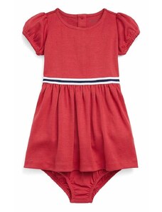 Бебешка рокля Polo Ralph Lauren в червено къс модел разкроен модел