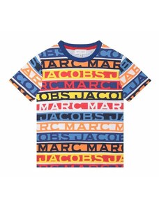 Детска памучна тениска Marc Jacobs с десен