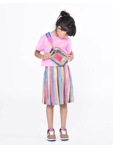 Детска памучна тениска Marc Jacobs в розово