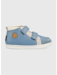 Детски половинки обувки от кожа Shoo Pom в синьо