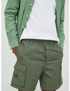 Памучен къс панталон Samsoe Samsoe в зелено