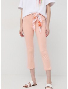 Панталон Guess в оранжево с кройка по тялото, с висока талия