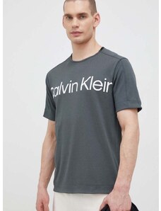 Тениска за трениране Calvin Klein Performance Effect в сиво с принт