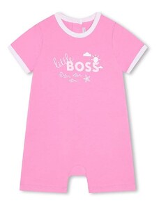 Бебешки къс гащеризон BOSS в розово