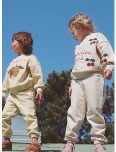 Детски спортен панталон Konges Sløjd в бежово с изчистен дизайн