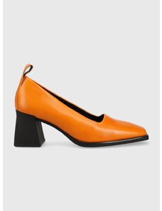 Кожени обувки с дебел ток Vagabond Shoemakers HEDDA в оранжево с висок ток 5303.101.44