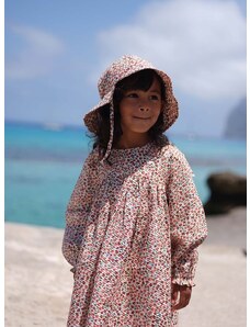 Детска памучна рокля Konges Sløjd в розово къс модел разкроен модел