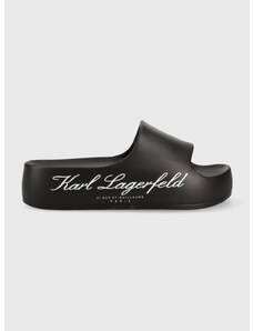 Чехли Karl Lagerfeld KOBO II в черно с платформа KL86000