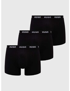 Боксерки HUGO (3 чифта) мъжки в черно 50492348