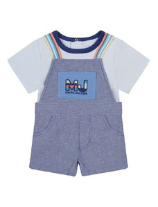 Бебешки памучен комплект Marc Jacobs в синьо
