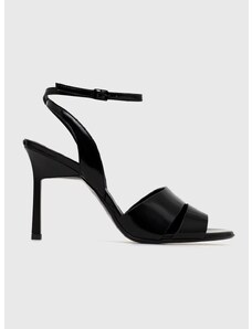 Кожени сандали Calvin Klein GEO STIL SANDAL 90HH в черно HW0HW01462