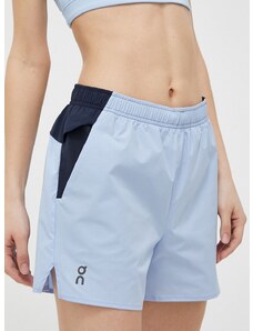 Къс панталон за бягане On-running Essential в синьо с изчистен дизайн с висока талия