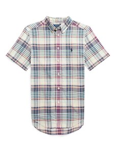 Детска памучна риза Polo Ralph Lauren в тъмносиньо
