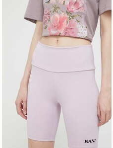 Къс панталон Karl Kani в розово с апликация със стандартна талия