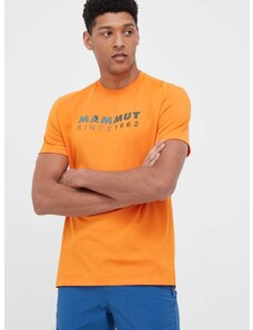 Спортна тениска Mammut Trovat Logo в оранжево с принт