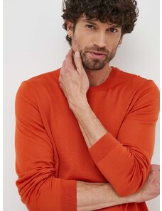 Вълнен пуловер BOSS мъжки в оранжево от лека материя 50468239