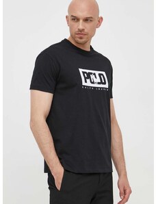 Памучна тениска Polo Ralph Lauren в черно с принт