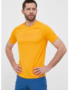 Спортна тениска Mammut Selun FL в оранжево с принт