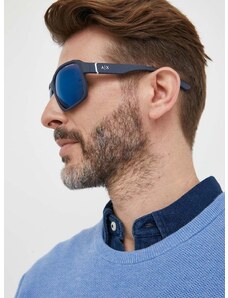 Слънчеви очила Armani Exchange в синьо