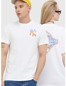 47 brand Памучна тениска 47brand MLB New York Yankees в бяло с принт