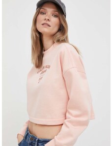 Суичър Calvin Klein Jeans в розово с принт