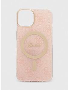 Кейс за телефон Guess iPhone 14 6.1" в розово