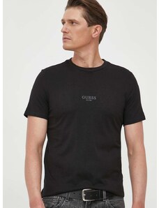 Памучна тениска Guess AIDY в черно с апликация M2YI72 I3Z14