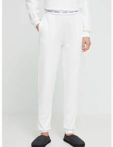 Домашен панталон Guess в бяло с изчистен дизайн O3YB00 KBS91