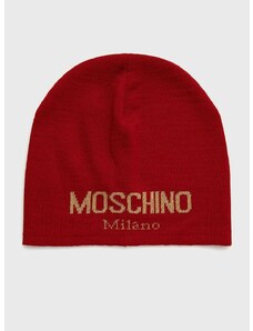 Шапка Moschino в червено с фина плетка
