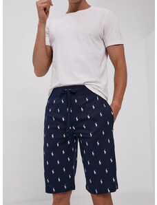 Късо долнище на пижама Polo Ralph Lauren мъжко в тъмносиньо с десен 714844765001