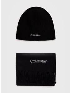 Комплект с вълна Calvin Klein в черно