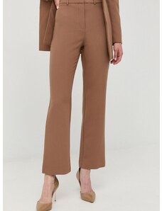 Панталони Bardot в кафяво със стандартна кройка, с висока талия